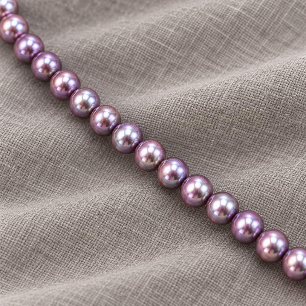 Natalie – Metallic Purple Freshwater Pearl Strand Necklace (4.5–4.6mm)